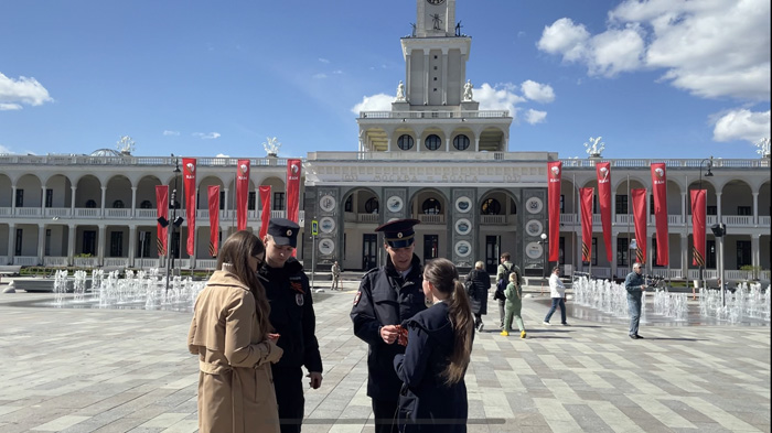 На Северном речном вокзале в САО прошла акция «Георгиевская ленточка»